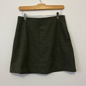 Wilfred Dark Green Classic Mini Skirt